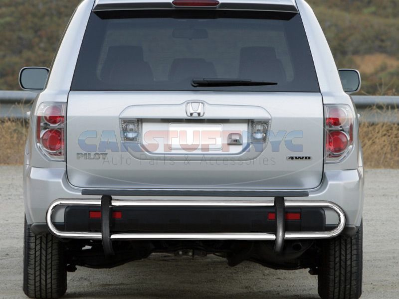 20032008 Honda Pilot Stainless Double Tube Rear Bumper Guard Shield