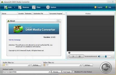 Aimersoft DRM Media Converter 1.5.5 » Download now | Gigdl.org