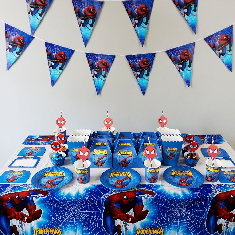 Spider Man  Birthday  Theme  Party  Decoration  Tableware Range 