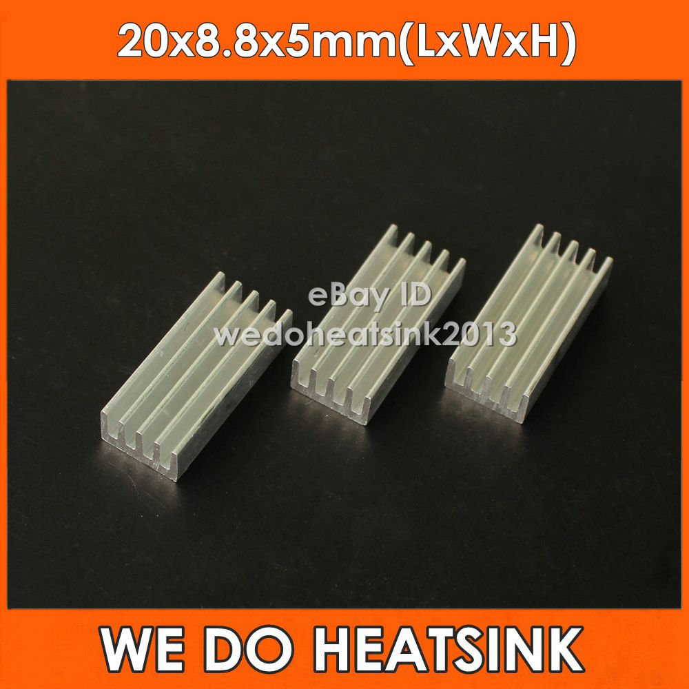 Details About 20pcs 20x8 8x5mm Aluminum Epoxy Attach On Heatsink Transistor For 14 16 Pin Dip