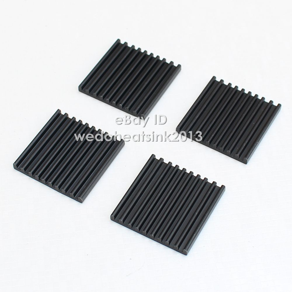 4pcs Black 28*28*3mm Aluminum Chip Heatsink Cooling For Ram IC Chip AMD Chipset