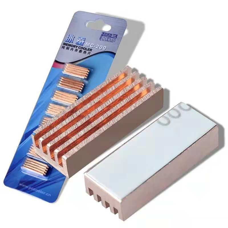 2 Pack Adhesive Back Copper Heatsink For GPU DDR2 DDR3 RAM Memory Chip Cooling