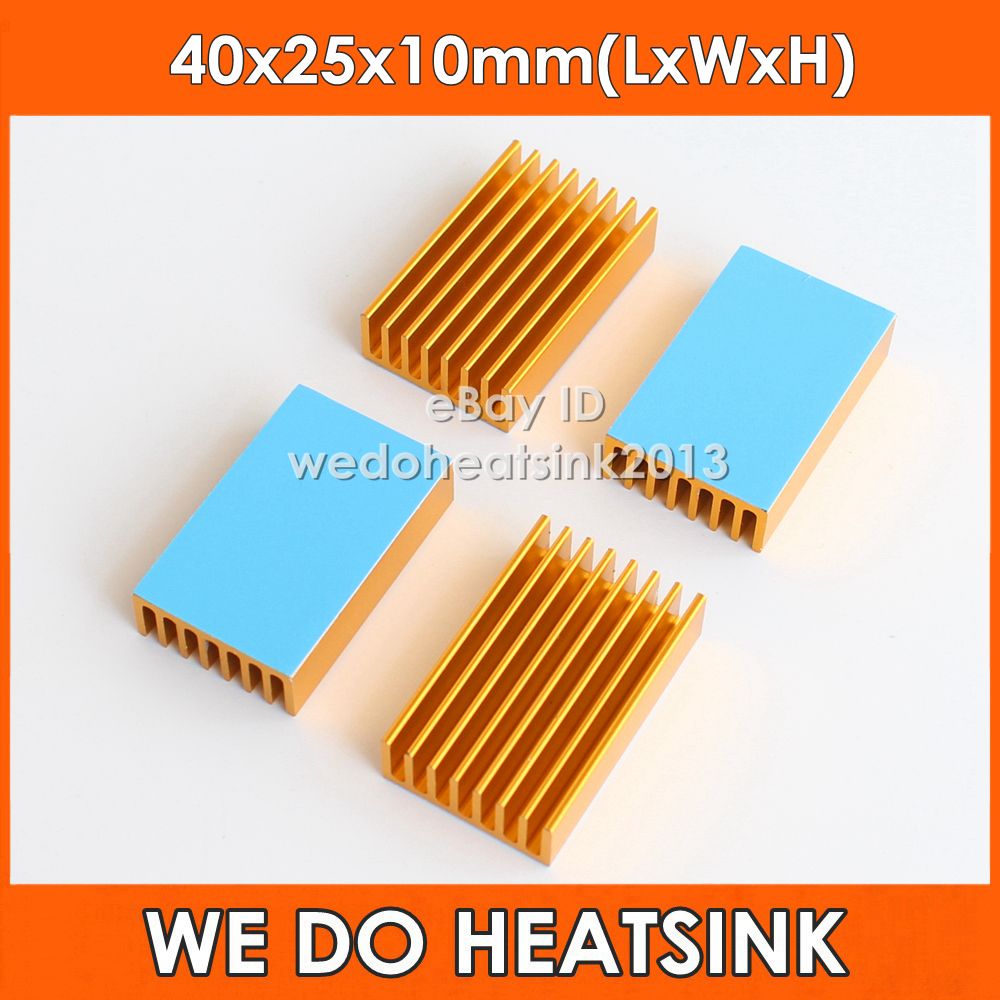 Gold Heat Sink Small Radiator Cooling IC Chip Silver Aluminium Heatsink Black