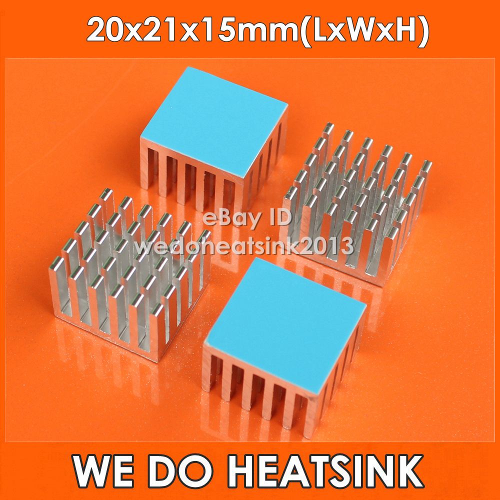 2pcs Aluminium Heatsink Cooler 35x35x14mm for 1W 3W High Power LED IC CPU