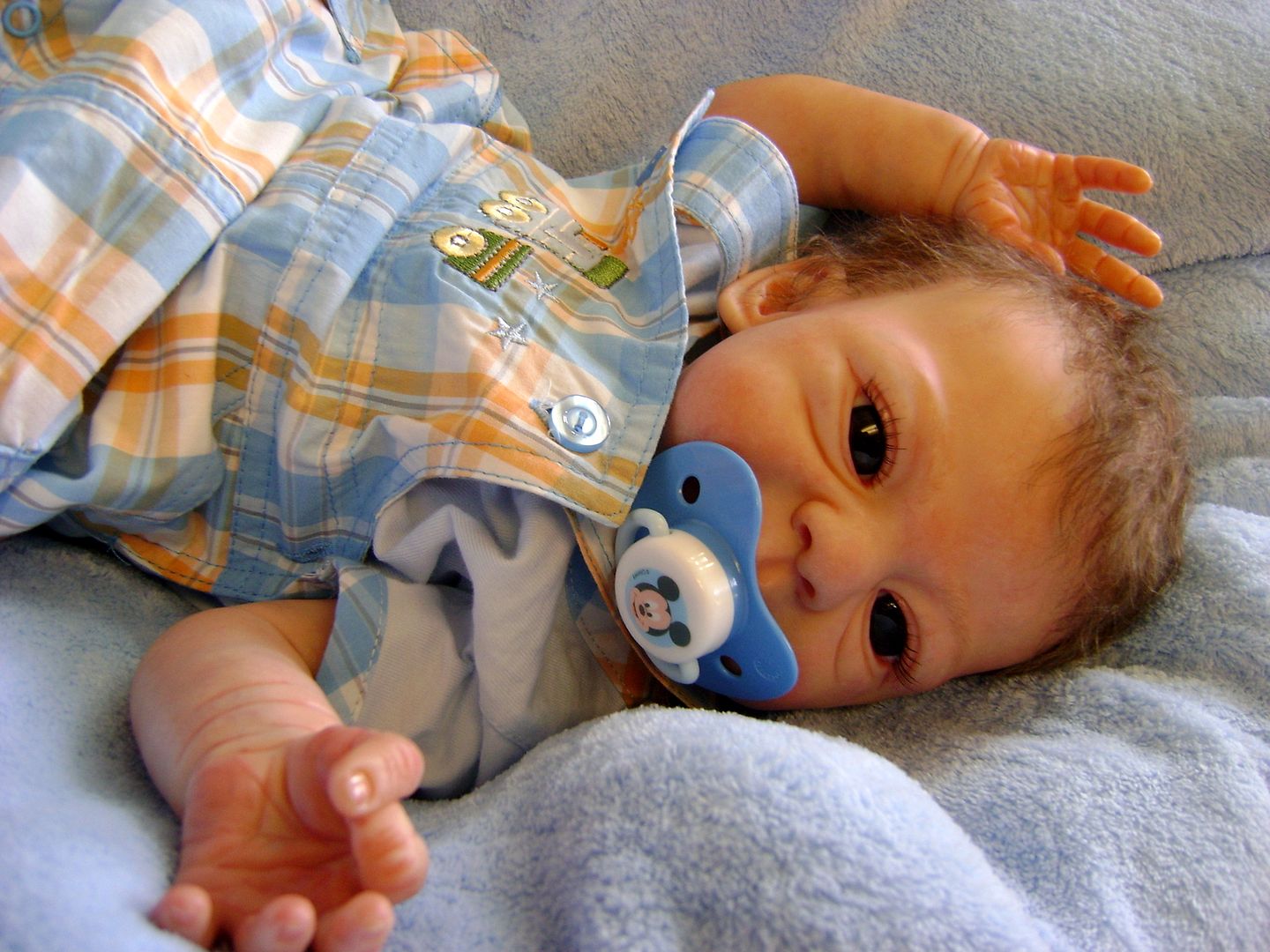 Adorable Reborn Baby Boy Art Doll Jordi by Eliza Marx Beautiful Glass Eyes
