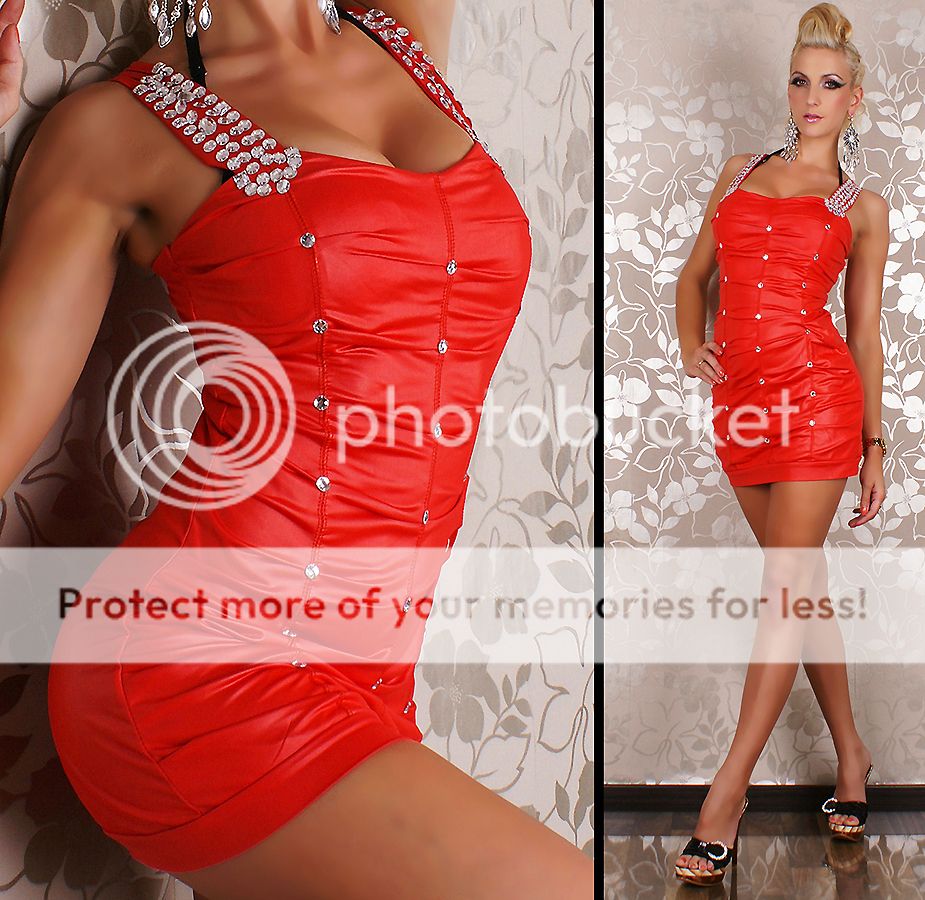 Sexy Faceted Stones Straps Clubwear Nightwear Fitted Cocktail Dress Women